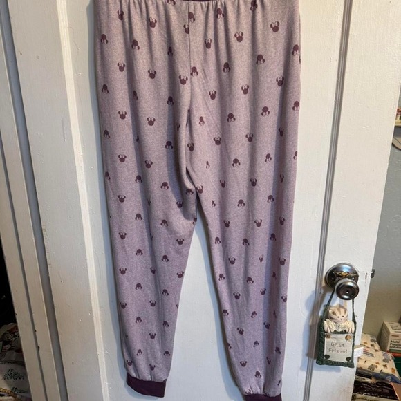 Disney Mickey Mouse Pajama Set Top Pants Lounge Wear Purple Small - Picture 7 of 7